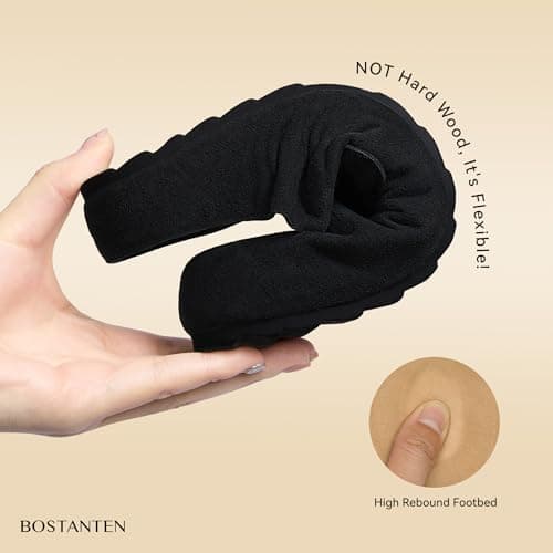 BOSTANTEN Clogs for Women Wide Width Comfortable Suede Mules with Soft Footbed and Arch Support, Cute Slip On Potato Shoes Black - Thumbnail 5