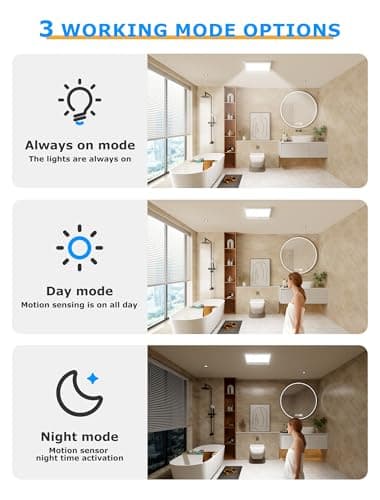 Motion Sensor Light Indoor with Remote,3 Color Motion Sensor Lights with Remote, Wireless Closet Light Battery Operated, Magnetic Dimmable LED Lights for Shower Pantry Shed Hallway Porch Garage Stairs - Thumbnail 5
