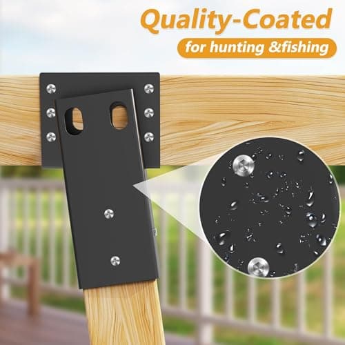 MIXXIDEA Metal Elevated Deer Blind Bracket Heavy Duty Steel Deer Stand Compound Angle Platform Brackets for Tree House, Deer Station, Swing Set, Observation Platform, 4 Pack - Thumbnail 6