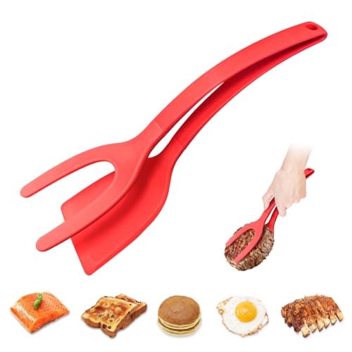 Silicone Spatula, BPA Free Kitchen Spatula, High Heat Resistant Rubber Spatulas, Ideal Kitchen Utensils for Non-Stick Pans, Sautéing, Frying, Baking, Turning and Flipping