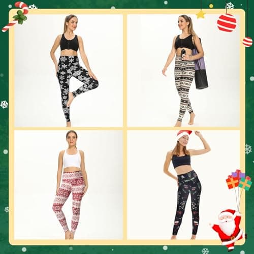 TNNZEET High Waisted Leggings for Women - No See Through Tummy Control Cycling Workout Yoga Pants with Pockets Reg & Plus - Thumbnail 2