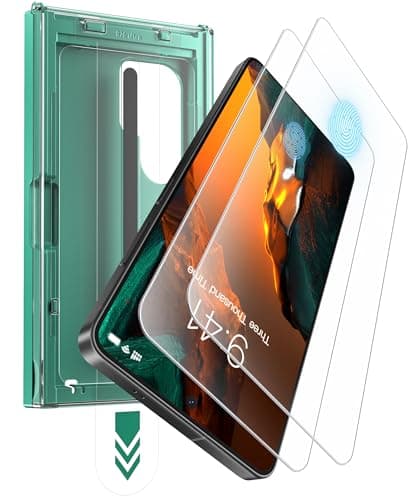 GolbinBox 9H+ for Samsung Galaxy S26 Ultra Screen Protector [12FT Military-Grade] Aerospace Glass Anti-Blue Light Full Coverage Fingerprint Unlock Touch Sensitivity Case Friendly Bubble-Free 2 Pack