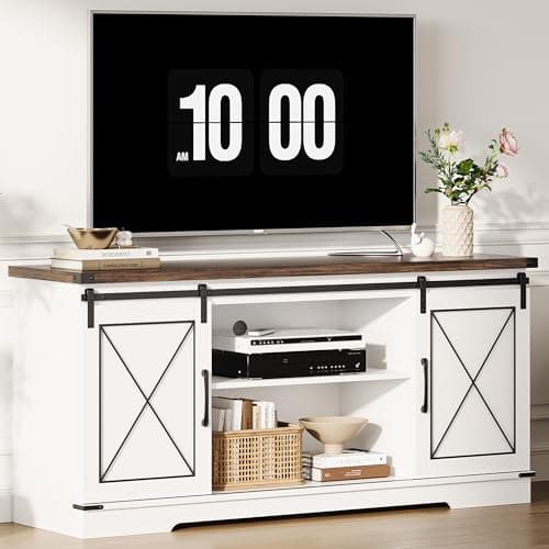 CABIHOME Farmhouse TV Stand and Entertainment Center for TV Up to 65 Inches