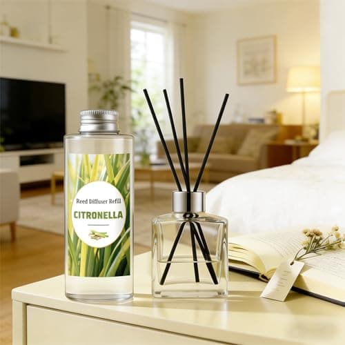 STRN Citronella Reed Diffuser Refill, Lemongrass Scented Diffuser 200ML - Thumbnail 6