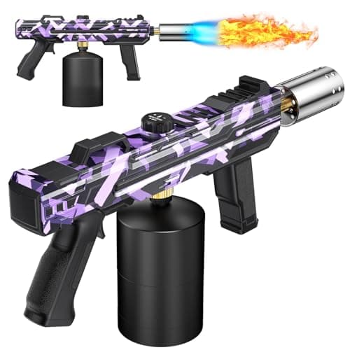 Powerful Propane Torch Gun, Kitchen cooking Torch lighter with Adjustable Flame, Flame Thrower Gun Butane Torch for Searing Steak, BBQ, Campfire, Fireplace (Tank Not Included)(Graffiti) - Image 1