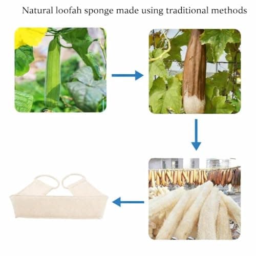 Kaaeiccr Loofah Back Scrubber, Natural Back Scrub Sponge for Shower, Body Exfoliator for Men and Women, Helps Deep Cleanse Back, Shoulders and Hard-to-Reach Areas, Refreshes Skin - Thumbnail 6