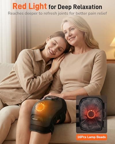 Musugy Knee Massager with Heat and Red Light Therapy : 4-in-1 Compression Massage with 14 Chambers & Vibration for Pain Relief, Cordless Home Office Use for Seniors and Active Adults, FSA-HSA Eligible - Thumbnail 4