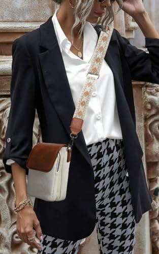 GEMIU Cell Phone Purse for Women Vegan Leather Cross body Wallet Mini Shoulder Handbag Purse with Card Slots - White&Brown - Thumbnail 3