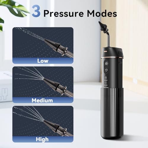 Berrcom Ear Wax Removal Kit with Sanitizing Mode & 6 Nozzles - Upgraded Electric Ear Cleaner and Irrigation System, 3 Pressure Settings, One-Piece Tank, IPX7 Waterproof, USB-C - Thumbnail 3