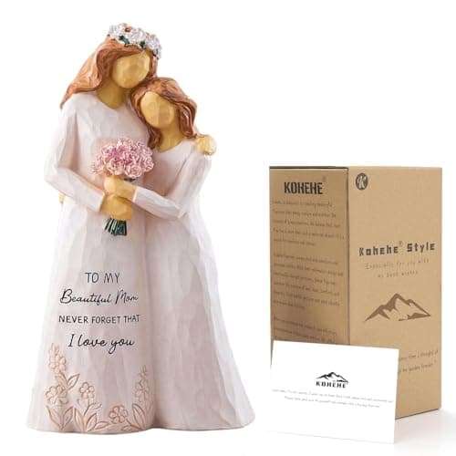 Kohehe Gifts for Mom, Mom Birthday Gifts from Daughter, 5.5" Handmade Mother Daughter Figurine, Meaningful Moms Gift for Birthday, Mothers Day, Valentines Day, Christmas - Image 1