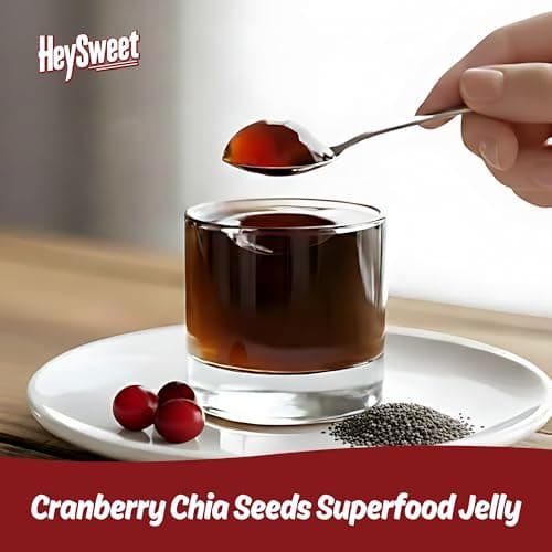 Cranberry Chia Seed Jelly – Vegan, Halal, Gluten-Free, Dye-Free | Jel Dessert made with Natural Brown Sugar & Konjac | 8 Counts (makes 40oz+) - Thumbnail 3