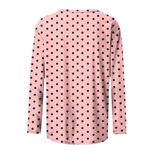 Womens Base Layer Tops Long Sleeve Fall Clothes Pink Medium - Thumbnail 6