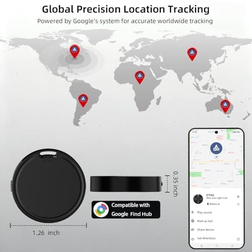 Air Tracker Smart Tags for Android 4 Pack, Bluetooth Luggage Tracker Anti Lost Item Finder with Holder Case Compatible with Google's Find Hub for Key, Backpack, Luggage, Wallet, Precise Position - Thumbnail 4