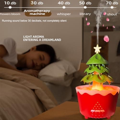 Raindrop Humidifiers for Bedroom, Small Humidifier, Aromatherapy Essential Oil Diffuser,Essential Oil Diffuser with Atmosphere Light, Humidifier with 4 timers,Suitable for Bedroom,Gym,Yoga Room - Thumbnail 5