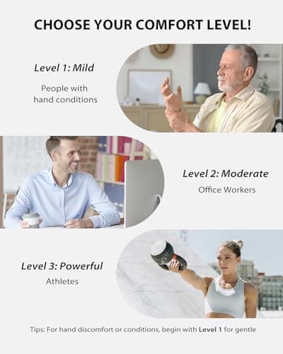 CINCOM Upgraded Hand Massager with Heat & Compression – Cordless & Rechargeable Hand Therapy Equipment for Arthritis and Carpal Tunnel Relief from Wrist to Fingers, Gift for Mother's Day (Pearl White) - Thumbnail 4