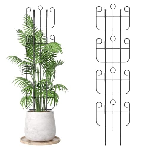 4 Pack Trellis for Climbing Plants Indoor, Expandable Heavy-Duty Metal Trellis for Potted Plants Outdoor, Flowers Vine Ivy, Sturdy Houseplant Pothos Plant Climber Support
