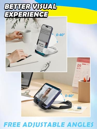 Gifts for Teens Boys Girls Adults Cell Phone Stand: UPGRADE Adjustable Thumbs Up Lazy Phone Holder for Desk Cool Gadgets for Men Women Adults Husband Wife Dad Him Fun Stocking Stuffers Birthday Gift - Thumbnail 4