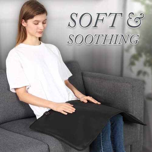 XUYU Far Infrared Heating Pad with Natural Jade and Tourmaline Stones - EMF-Free FIR Heat Mat for Back, Shoulder Comfort - Smart Memory Controller, Auto Shut-Off, Travel Bag (26" x 16.5") 2025Upgraded - Thumbnail 6