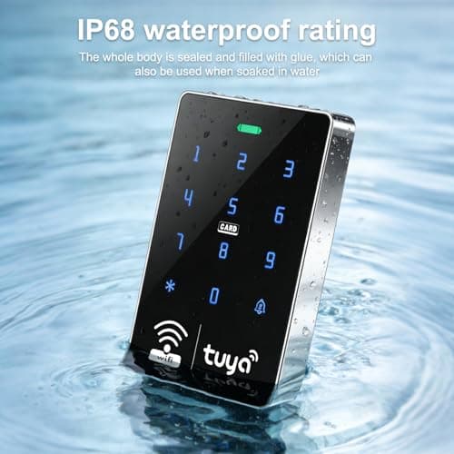 XYBkey WiFi TUYA Security Access System Kit with Waterproof RFID Touch Keypad Door Lock, Smart Remote Door Opener, App, 600-pound Electric Magnetic Lock, Metal Sensor Switch, Doorbell, Keychain/Card - Thumbnail 3