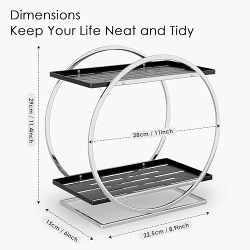 YIWANFW Bathroom Counter Organizer, 2-Tier Perfume Organizer for Dresser - Thumbnail 3