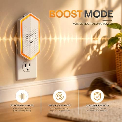Cozlite 2026 Upgraded 4-Mode Ultrasonic Pest Repeller for Pest Control, Indoor Mouse Repellent Ultrasonic Plug in for Mice, Roaches, Spiders, Rodent Repellent, Ultrasonic Mouse Repellent, 4-Pack - Thumbnail 2