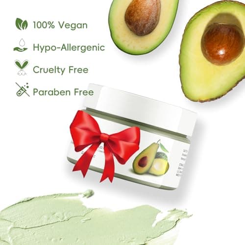 OUPEICHARM Clay Mask Avocado Dead Sea Mud Face Masks for Face, Detox Face Masks for Moisturizing, Green Tea Deeping Cleanse Mask Acne, oil, Pore, Blackheads, Wrinkles, Hydrating Facial Mask for Women - Thumbnail 3