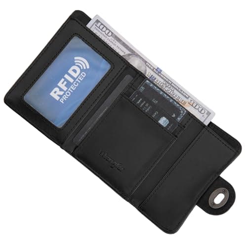 Montana West X Wrangler Black Wallet for Women Western Card Cases & Money Organizers Trifold Small Wallet with Rfid Lining Blocking and Zipper Coin Pocket - Thumbnail 3