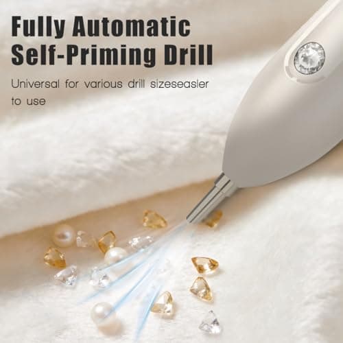 Ohotecy Electric Diamond Painting Pen with Adjustable Suction, Cordless Rechargeable Vacuum Rhinestone & Crystal Picker Tool for Round, Square & AB Drills, Low Noise Pro Diamond Art Accessories - Thumbnail 4