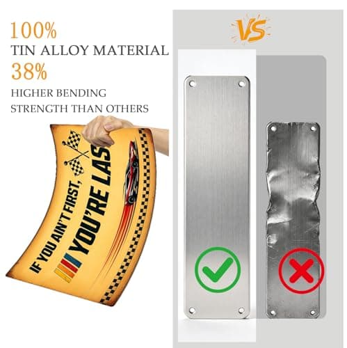 Funny Metal Sign for Garage signs, man cave decor, If You Ain't First You're Last Tin Sign – Vintage Racing Wall Decor car decor for room, Workshop, Bar man cave accessories – Racing Gifts for Men Distressed Retro Wall Garage Gifts for men garage signs vintage – 8x12 Inch 02 - Thumbnail 6