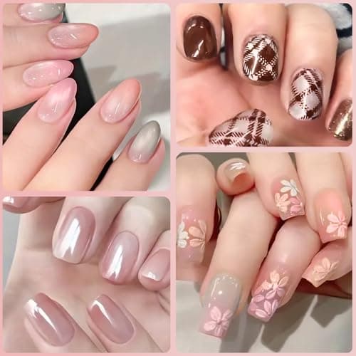 Woobena Pat Pat Gel,9 colors Ombre Gel Nail Polish Gradient Patting Gel Nail Kit for Painting DIY Nail Art No Wipe, Blooming UV/LED Curing with Tweezer and 100Pcs Nail Sponges for Ombre - Thumbnail 5