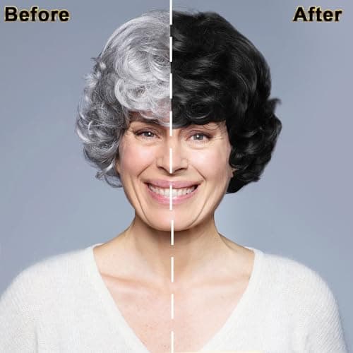 IIIMEIDU MEIDU Black Hair Dye Shampoo 3 in 1 for Gray Coverage, Semi Permanent Hair Color Shampoo for Color Treated Hair Dye for Women Men Champu Para Canas pintar el pelo 500ml - Thumbnail 2