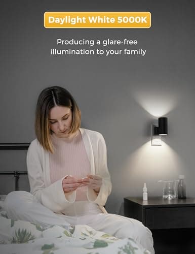 L LOHAS LED Bright Night Light, Night Lights Plug into Wall, 5000K Daylight White, Dimmable Nightlight Plug in with Light Sensor, Decorative LED Nightlights for Hallway Bathroom Kitchen, 2 Pack - Thumbnail 5