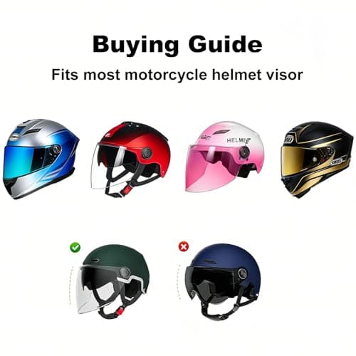 Universal Motorcycle Helmet Visor Anti-Fog Film & Rainproof Film - 2 PCS Large Version for Motorcycle Helmet Lens, Ultra HD Helmet Shield Films, Easy Installation without Glue Residue - Thumbnail 5