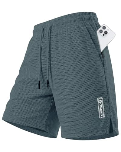 CANGHPGIN Men's Basketball Shorts 9" Mesh Quick Dry Lightweight Athletic Gym Workout Shorts with Zipper Pockets Drawstring - Image 1
