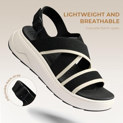 Vilanva Women's platform sandals Black Size 11 - Thumbnail 5