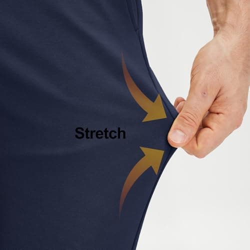 M MAELREG Golf Pants for Men Pockets 30"/32"/34" Knit Lightweight Dry Fit Stretch Business Casual Mens Dress Pants Navy - Thumbnail 3