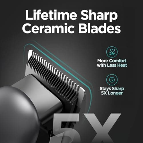 Yineel Hair Clippers for Men, Professional Cordless Clippers & Trimmer Set, Super Quiet, Clippers for Hair Cutting Kit with LED Display, Gift for Men Women Barber Kid - Thumbnail 4