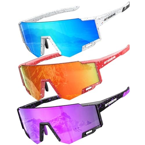 OUTDOORKING 3 Pack Kids Sunglasses for Boys Girls Ages 4-16, Youth Baseball Sunglasses UV400 Lightweight Durable Sports - Image 1
