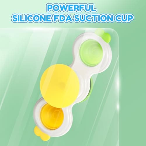 3PCS Suction Cup Spinners for Babies,Montessori Baby Bath Toys for 0-6-12 Months,Baby Rattle for Travel,First Birthday Gifts,Sensory Toys for 1 Year Old Boys and Girls - Thumbnail 3