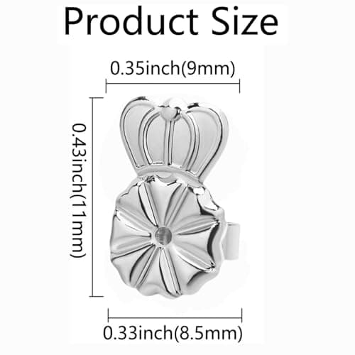 Earring Lifters Earring Backs for Droopy Ears 4Pcs Earring Backs Replacements for Jewelry Hypoallergenic Earring Back for Heavy Earring Adjustable Earrings Backs Sliver - Thumbnail 5