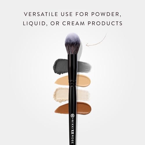 BK BEAUTY - NIKKI LA ROSE N14 PETITE PRECISION CONCEALER BRUSH - Multi-Tasking Tapered Makeup Brush for Under-Eye, Concealer, Powder, & Small Areas - Thumbnail 6