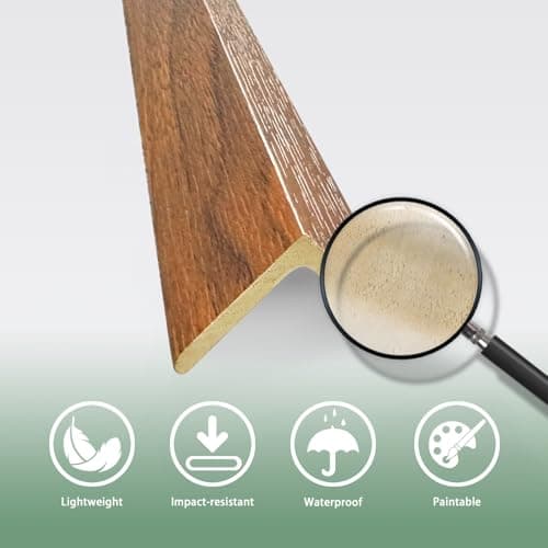 9Pcs 48" Wall Corner Protector,Pre-Cut Wall Corner Protector Guard Protection,Wood Grain Corner Trim for Door,Window Frames,Wooden Wall Edges(9Pcs-Walnut) - Thumbnail 3