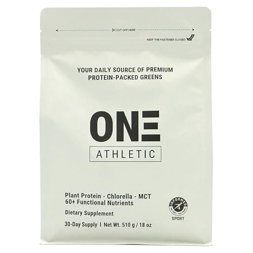 ON3 Athletic Protein Greens Supplement with chlorella, eleuthero and MCT Powder (30 Servings, Herbal) - Image 1