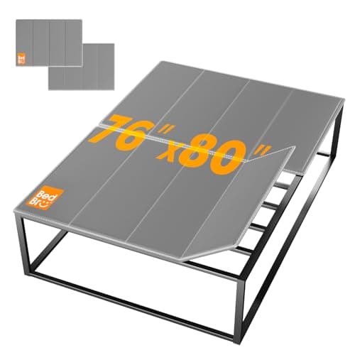 BedBro Bunkie Board King 10mm (76" x 80") – Grey Under Mattress Support, Anti-Sag & Noise-Free, Breathable Low Profile Bed Board for Metal Frame, Platform & Slatted Beds - Image 1
