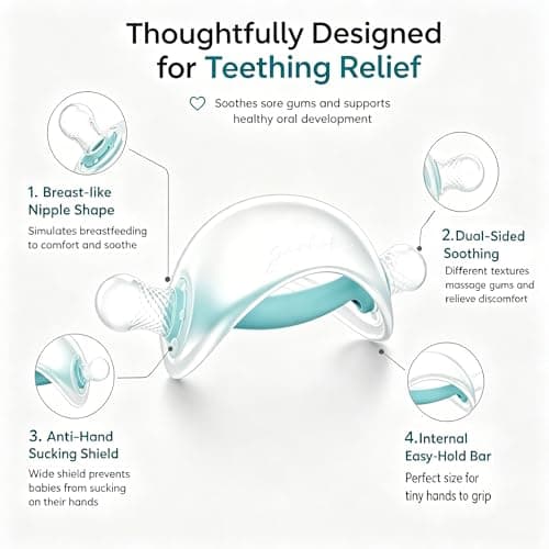 Garkoko Baby Teething Toys for 3–6 6-18 Months – Silicone BPA-Free No-Drop Wrist Teether, Baby Teether Toy for Teething Relief - Thumbnail 5