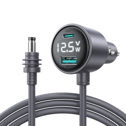 Starlink Mini Car Adapter, JOYROOM 10FT Starlink Mini Cable, Digital Voltage & Wattage Display, 12V-24V Cigarette Lighter Car Charger PD 45W USB-C & 30W USB-A Ports for RV, Boat & Truck - Image 1