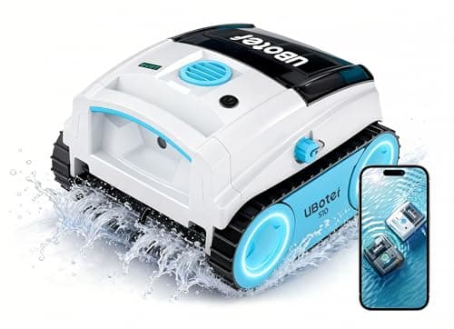 Cordless Robotic Pool Cleaner – UBoter S10 Auto Vacuum for Inground Pools up to 1,290 sq.ft, Floor, Wall, Waterline, Steps, 150-Min Runtime, Lightweight, Auto Parking, Smart App, Blue - Image 1
