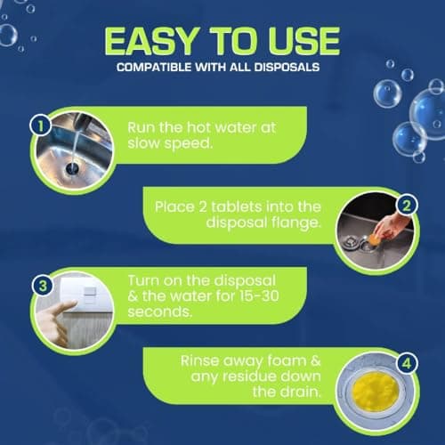 True Fresh Garbage Disposal Cleaner Tablets, Large 15g Drop-In Fresh Ocean Tablets, Deep Foaming Sink & Drain Cleaner for Buildup, Grease & Residue, Disposal Cleaner and Deodorizer, 24 Pack XL Value! - Thumbnail 3