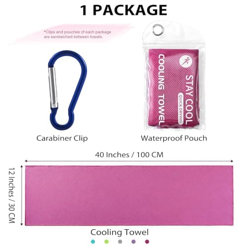Ymomode Cooling Towels - 5 Pack Gym Towels, Gym Towel for Working Out, Yoga Towel, Quick Dry Towel for Running, Camping, Fitness & More Activities - Thumbnail 4