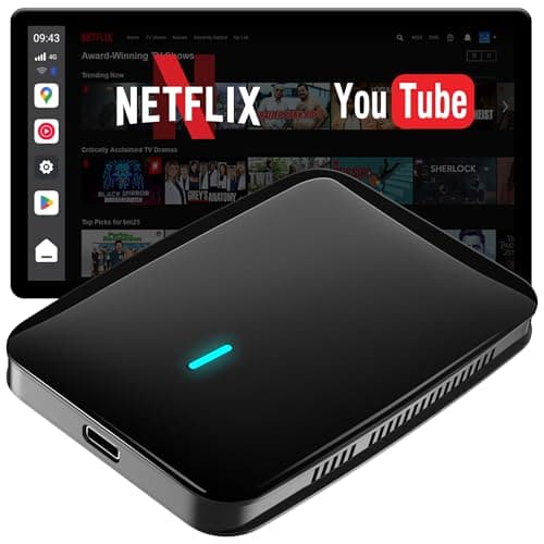 Magic AI CarPlay Box - Wireless CarPlay Box Android Auto with Built-in Android Multimedia System, Enjoy Video & Music Apps, Navigation, AI Voice, Plug & Play for Factory Wired CarPlay - 2GB+16GB